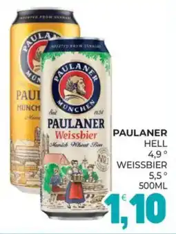 Eté Paulaner hell 4,9° weissbier 5,5° offerta
