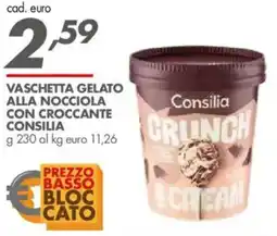 Italmark Vaschetta gelato alla nocciola con croccante CONSILIA offerta