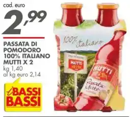 Italmark Passata di pomodoro 100% italiano MUTTI X 2 offerta