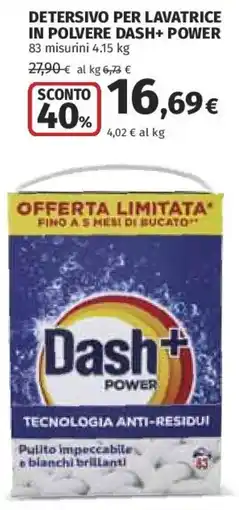 Coop Superstore Detersivo per lavatrice in polvere DASH+ POWER offerta