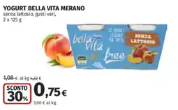 Coop Superstore Yogurt bella vita MERANO offerta
