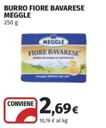 Coop Superstore Burro fiore bavarese MEGGLE offerta