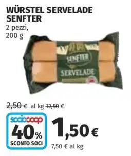 Coop Superstore Würstel servelade SENFTER offerta