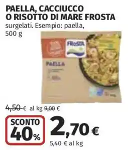 Coop Superstore Paella, cacciucco o risotto di mare FROSTA offerta