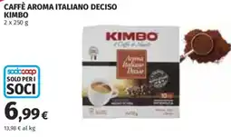 Coop Superstore Caffè aroma italiano deciso KIMBO offerta