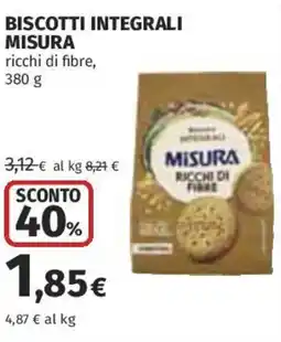 Coop Superstore Biscotti integrali MISURA offerta