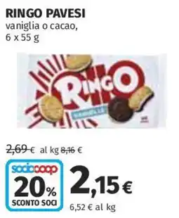 Coop Superstore Ringo pavesi offerta
