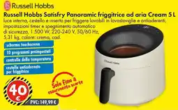 Tedi Russell Hobbs Satisfry Panoramic friggitrice ad aria Cream offerta