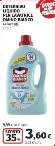 Coop Superstore Detersivo liquido per lavatrice OMINO BIANCO offerta