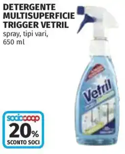 Coop Superstore Detergente multisuperficie trigger VETRIL offerta