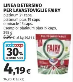 Coop Superstore Linea detersivo per lavastoviglie FAIRY offerta