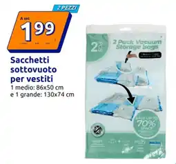 Action Sacchetti sottovuoto per vestiti offerta