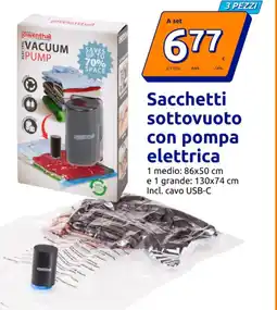 Action Sacchetti sottovuoto con pompa elettrica offerta