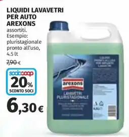 Coop Superstore Liquidi lavavetri per auto AREXONS offerta