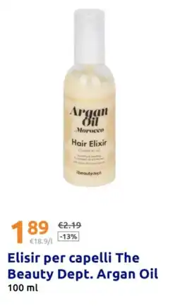 Action Elisir per capelli The Beauty Dept. Argan Oil offerta