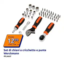 Action Set di chiavi a cricchetto e punte Werckmann offerta