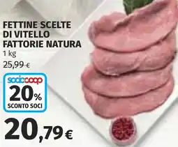 Coop Fettine scelte di vitello fattorie natura offerta