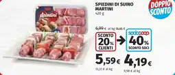 Coop Spiedini di suino martini offerta