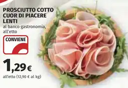 Coop Prosciutto cotto cuor di piacere lenti offerta