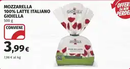 Coop Mozzarella 100% latte italiano GIOIELLA offerta