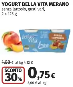 Coop Yogurt bella vita merano offerta