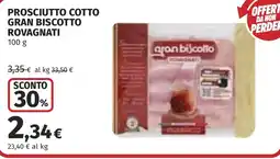 Coop Prosciutto cotto gran biscotto ROVAGNATI offerta
