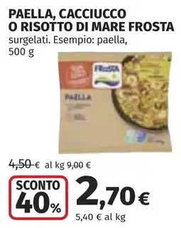 Coop Paella, cacciucco o risotto di mare FROSTA offerta