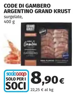 Coop Code di gambero argentino GRAND KRUST offerta