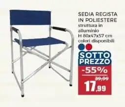 Happy Casa SEDIA REGISTA IN POLIESTERE offerta