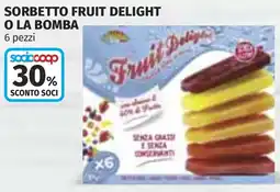 Coop Sorbetto fruit delight o la bomba offerta