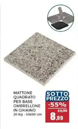 Happy Casa Mattone quadrato per base ombrellone in ghiaino offerta