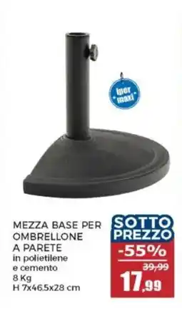 Happy Casa Mezza base per sotto ombrellone a parete offerta