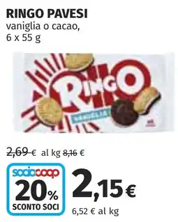 Coop Ringo pavesi offerta