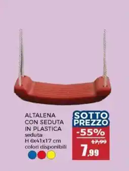 Happy Casa Altalena con seduta in plastica offerta