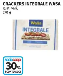 Coop Crackers integrale WASA offerta