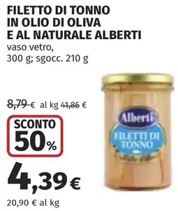 Coop Filetto di tonno in olio di oliva e al naturale ALBERTI offerta