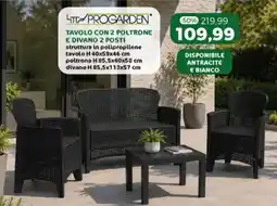 Happy Casa Progarden tavolo con 2 poltrone e divano 2 posti offerta