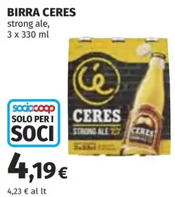 Coop Birra CERES offerta