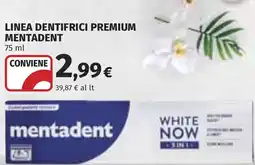 Coop Linea dentifrici premium MENTADENT offerta