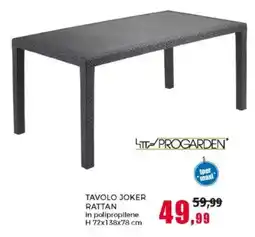 Happy Casa Progarden tavolo joker rattan offerta