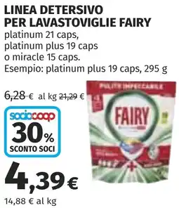 Coop Linea detersivo per lavastoviglie FAIRY offerta