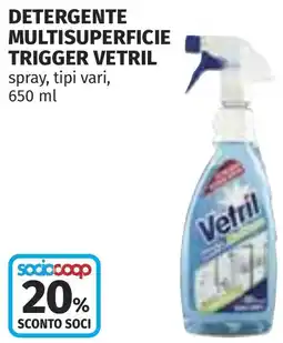 Coop Detergente multisuperficie trigger VETRIL offerta
