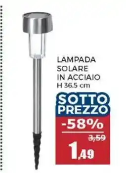 Happy Casa Lampada solare in acciaio offerta