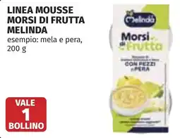 Coop Linea mousse morsi di frutta MELINDA offerta