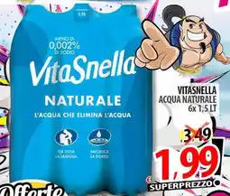 Il Genio Supermercato Vitasnella acqua naturale offerta