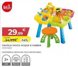 Toys Center Sun & sport tavolo gioco acqua e sabbia offerta