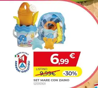 Set mare con zaino