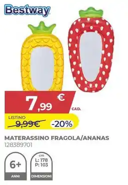 Toys Center Bestway materassino fragola/ananas offerta