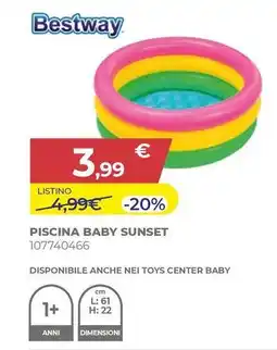 Toys Center Bestway piscina baby sunset offerta