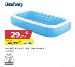 Toys Center Bestway piscina family rettangolare offerta